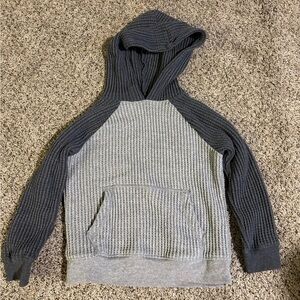Boys Gray and Black Hooded Sweater